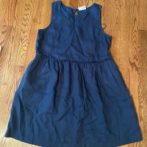 Navy linen dress with pockets